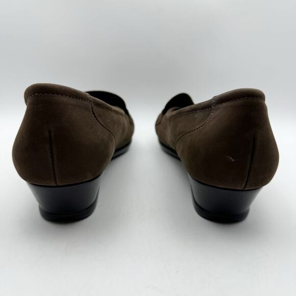 SAS Womens Taylor Wedge Loafer US 12 M EU 42.5 Brown Leather NIB - Picture 10 of 14